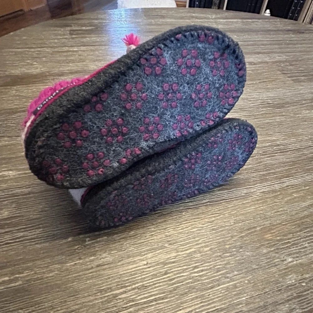Haflinger Garnet Hill Kids Boiled Wool Llama Slippers Size 05 Toddler New